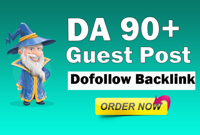 I will build publish high da90 guest post SEO dofollow backlinks