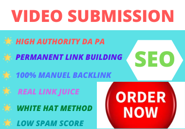 80 Video Submission dofollow backlink high authority permanent white hat high da, pr link building
