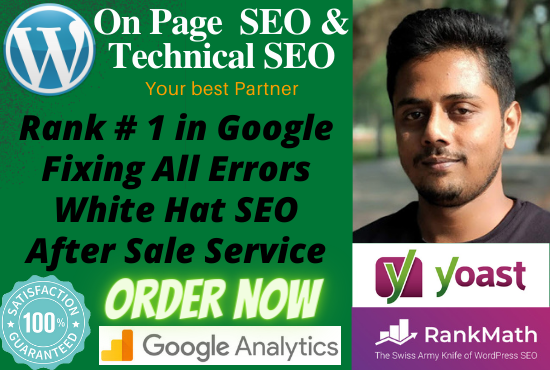 On Page SEO And Technical SEO For WordPress Website. 