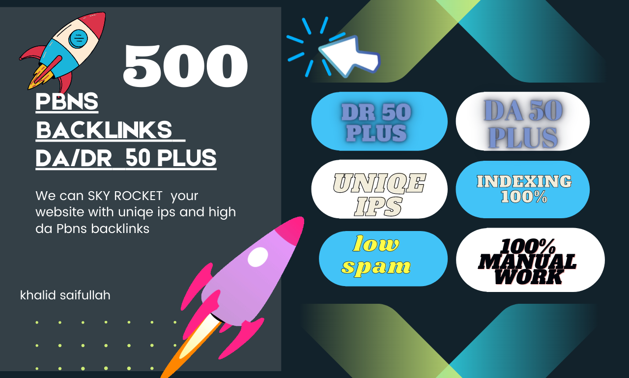 Boost your website ranking From 500 DA DR 50 plus PBNs Backlinks