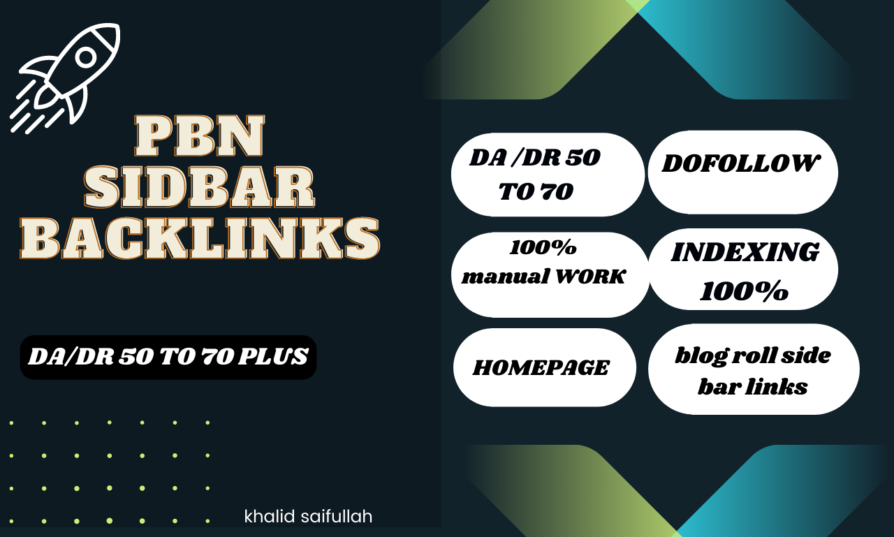 50 DA50+ Homepage BlogRoll/SIDEBAR/FOOTER dofollow backlinks for ranking