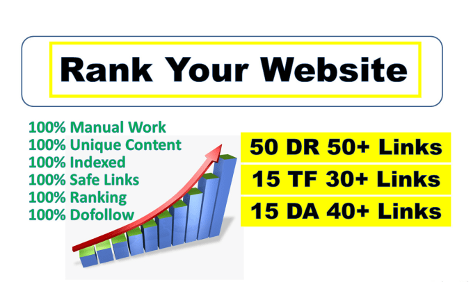 i will give 15 high tf, da, DR permanent dofollow backlinks for SEO