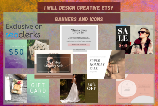 I will design a professional Esty banner with a match...