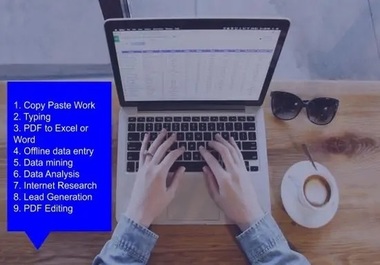 Be your trusted virtual assistant with Data Entry work