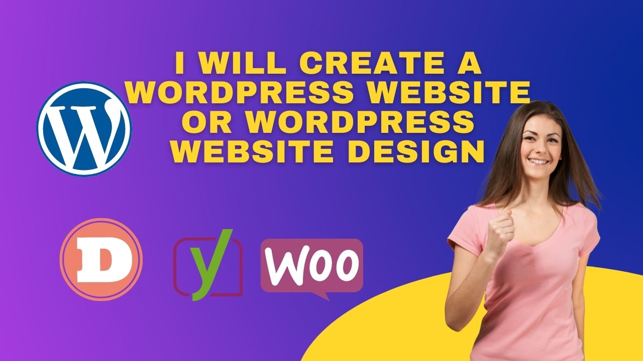 I will create a wordpress website or wordpress website design