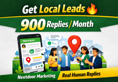 I will post 300 Nextdoor replies monthly for local business growth