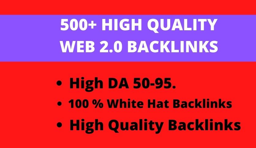 I will build 500 web 2.0 backlinks