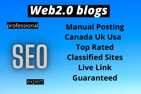 Create 20 Super Web2.0 Blog Backinks For SEO