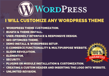 I Will Customize Any WordPress Theme And Fix an Issue