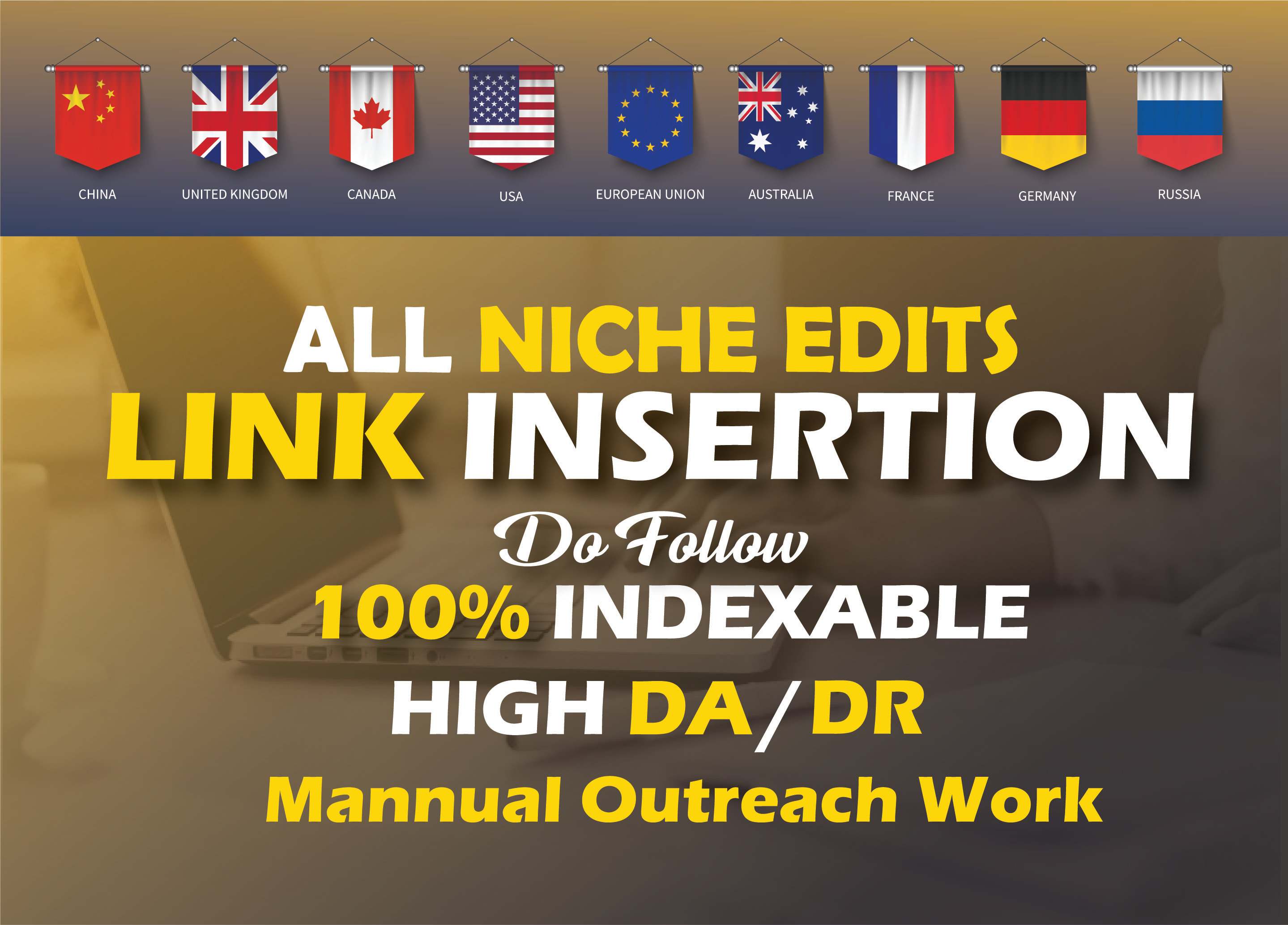 I will do niche edit guest post link insertion SEO backlinks