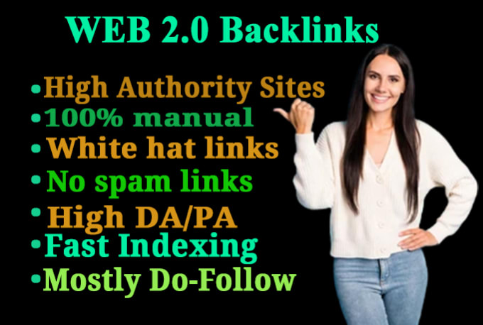 I will build web 2 0 backlinks on high authority websites