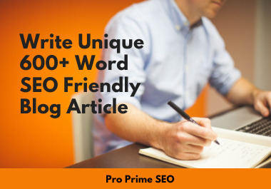 Write Unique 600 to 650 Words Blog Article