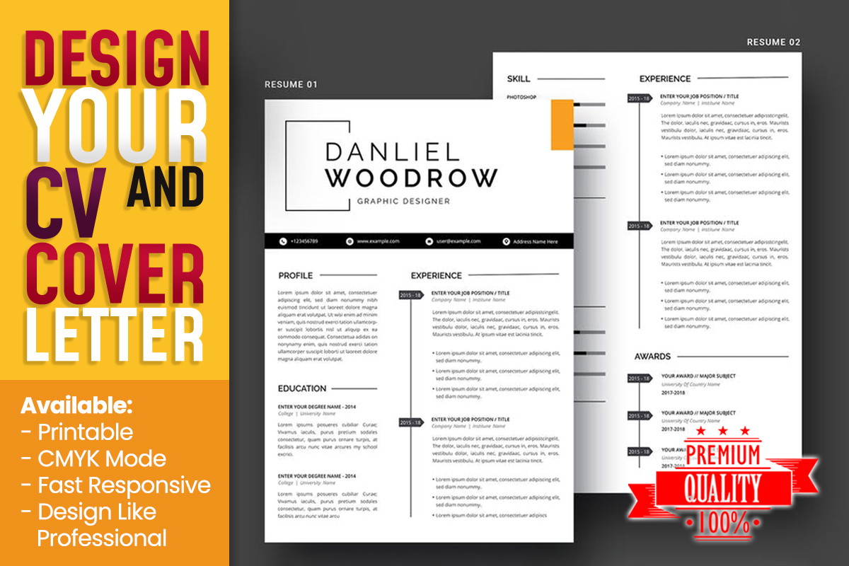Write and Design CV, Resume, and Cover Letter Like Professional