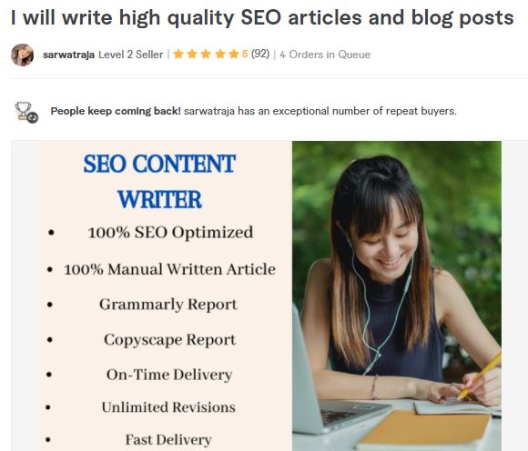 I will write high quality SEO articles and blog posts. ﻿If you want bulk article writing work I can 
