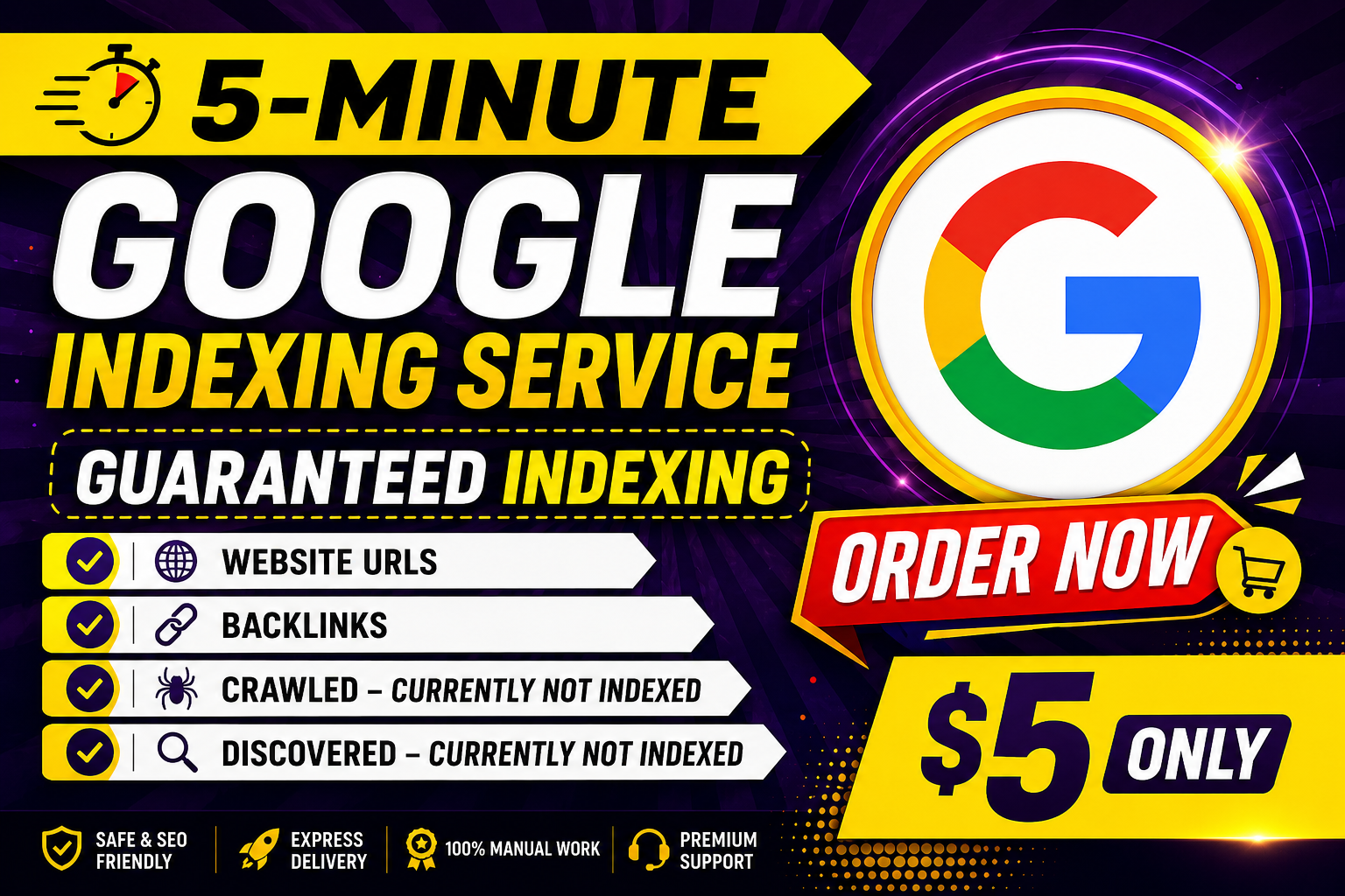 5 Minute Google Indexing for Backlinks & Website URLs &ndash; Money Back Policy