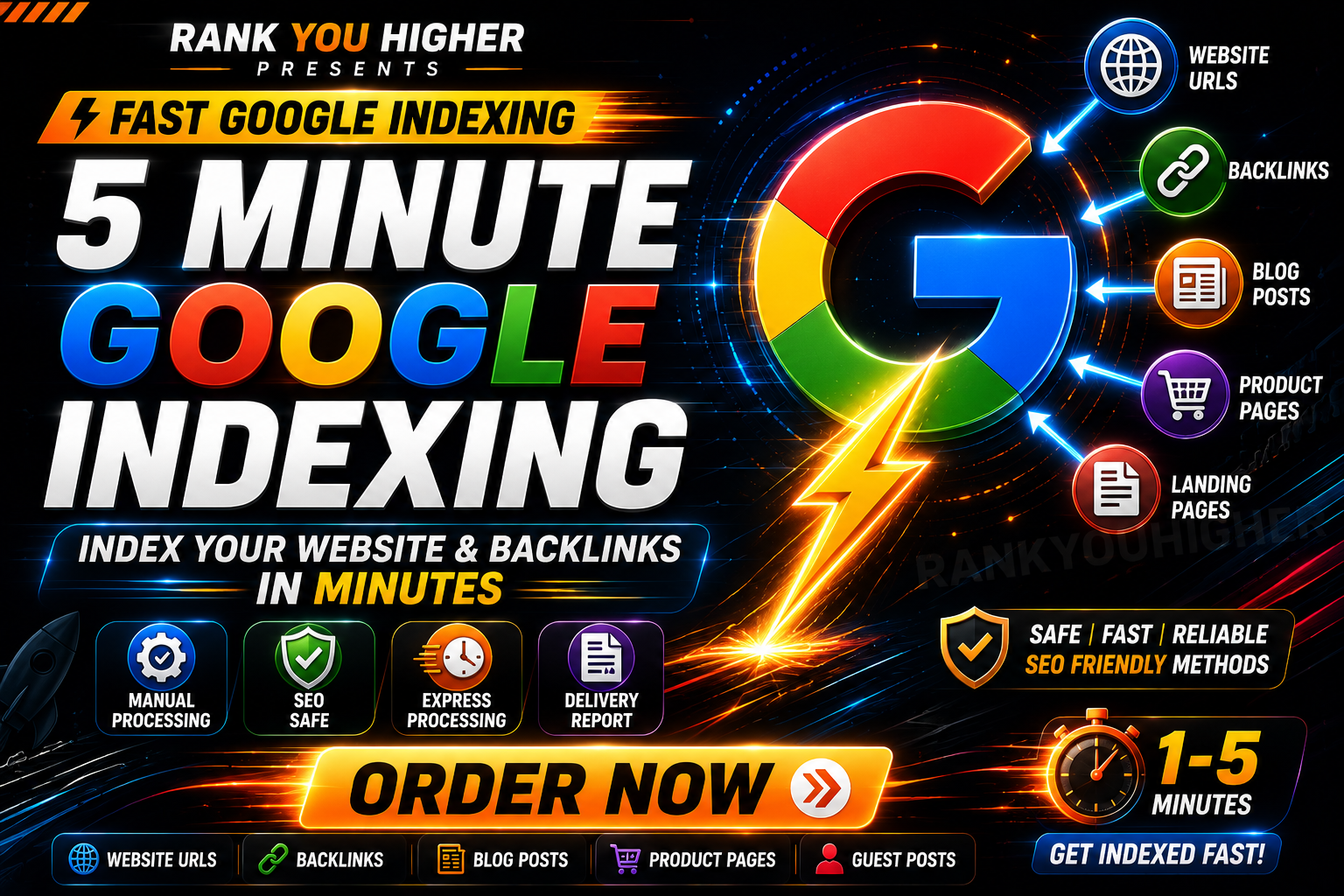 5 Minute Google Indexing for Backlinks & Website URLs &ndash; Money Back Policy
