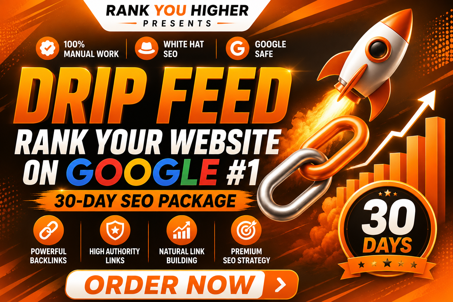 Rank Your Website on Google with a 30-Day Drip Feed SEO Package Featuring Diverse Links