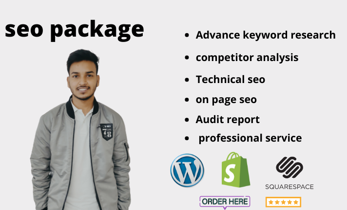 I will provide seo package to increase organic traffic and website ranking