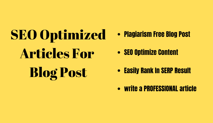 SEO optimized articles for blog 