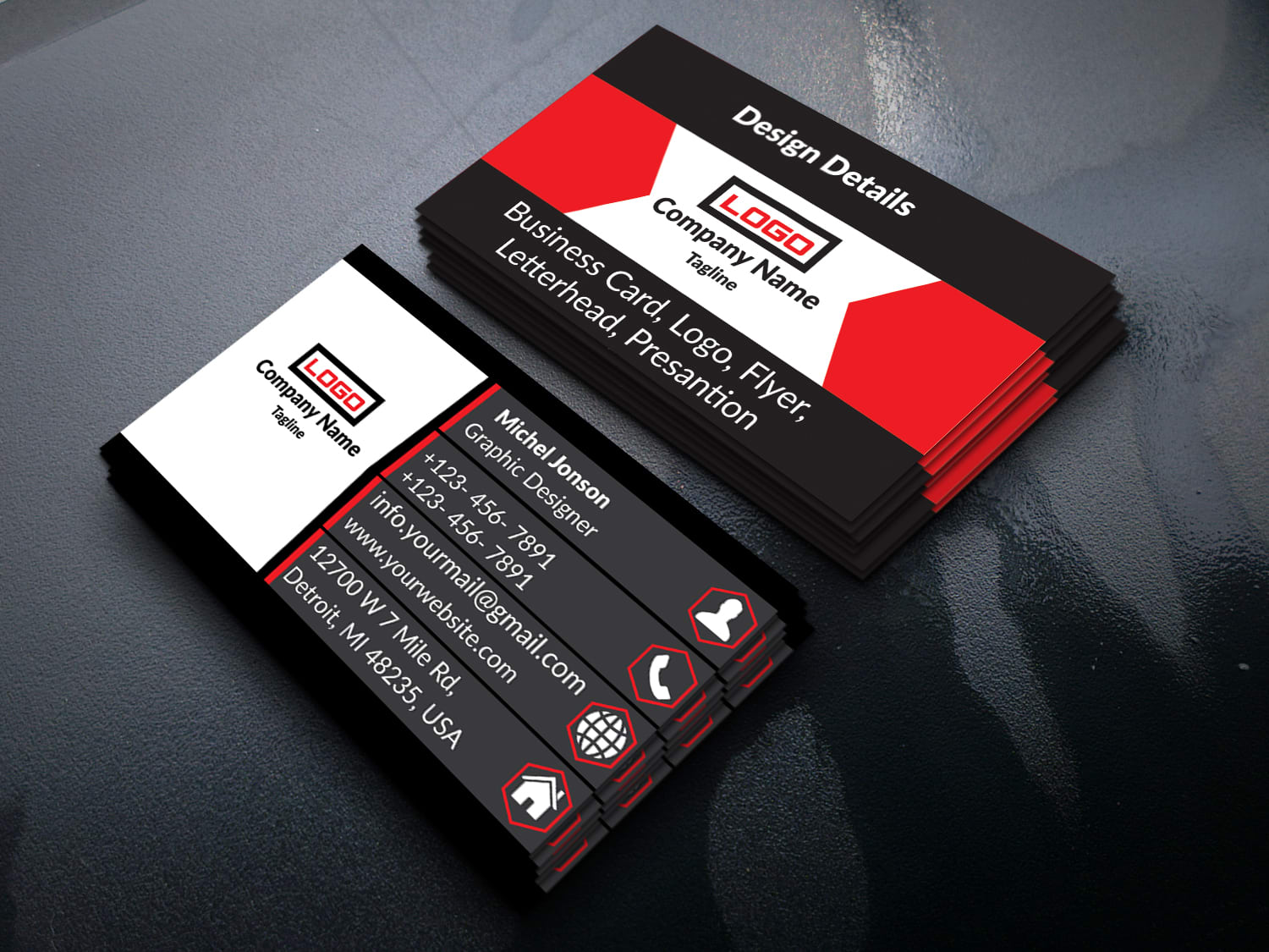 I can Business card design very unique and clearly. I have 1 year experiences.