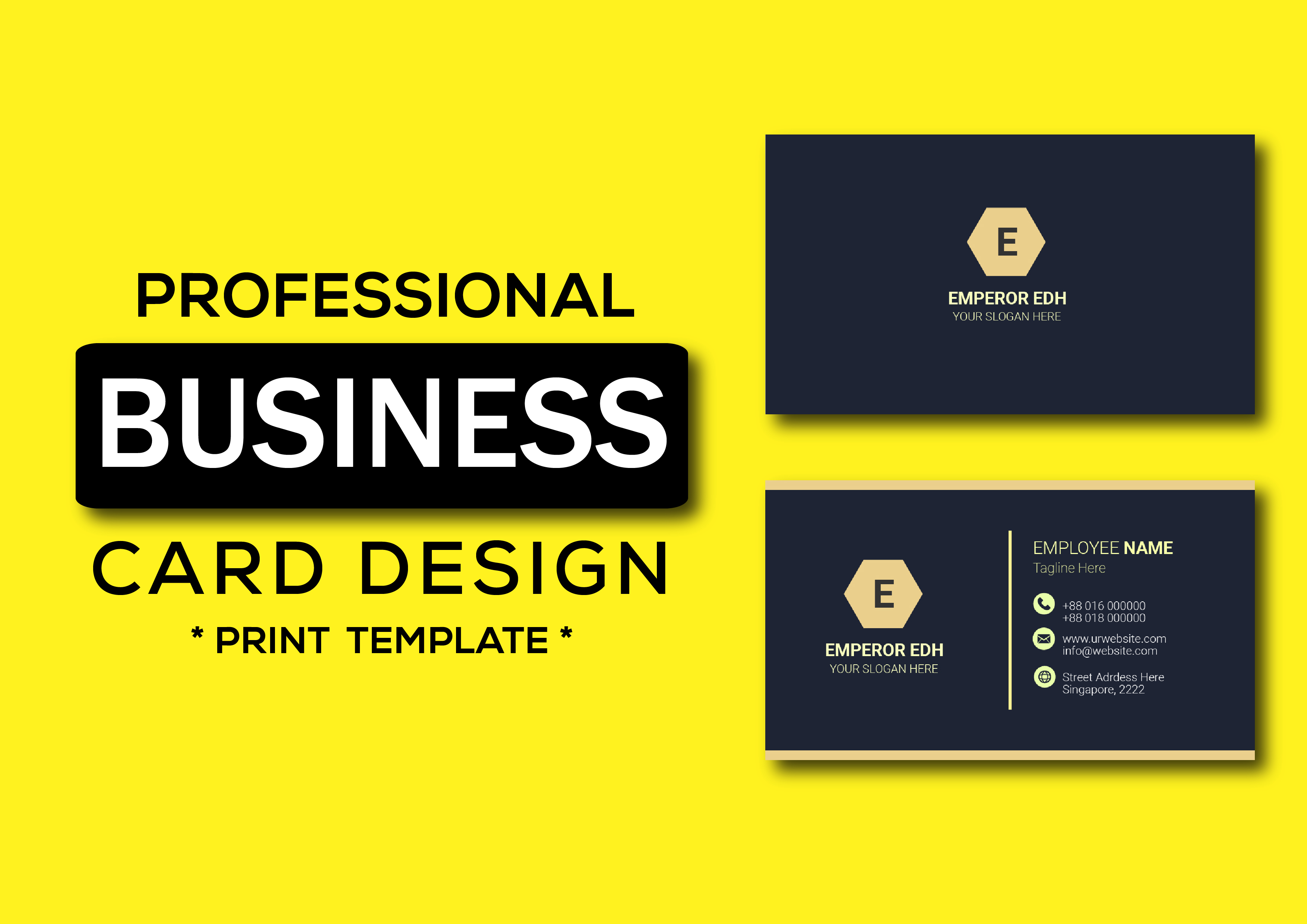 I will design professional business card print template