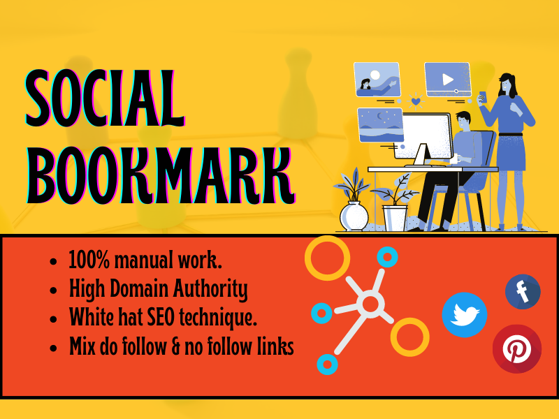 I will create 50 manual social bookmarking in high DA...