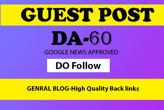 I will publish high quality guest post 