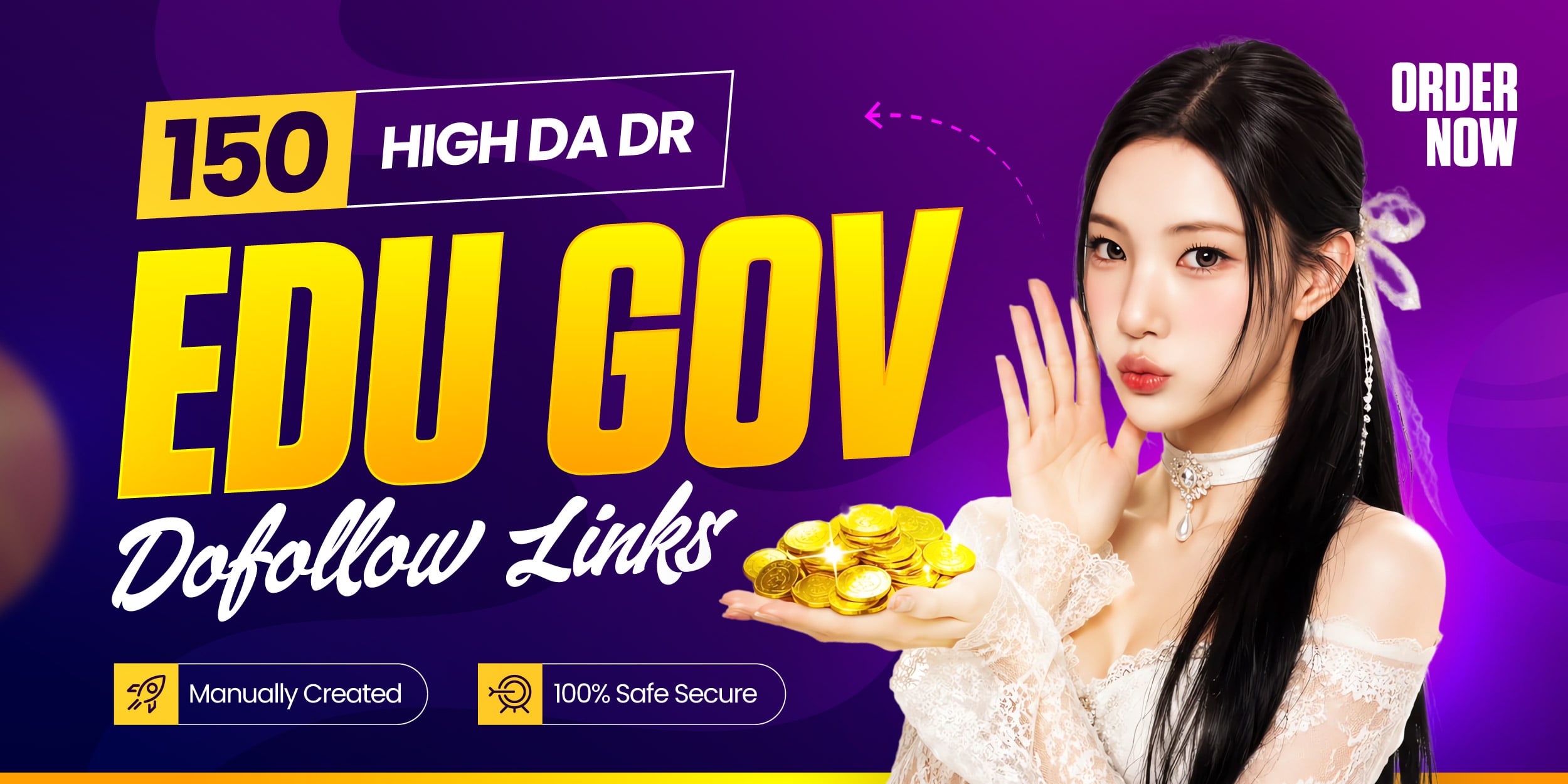I Will Build 150 Powerful High DA Backlinks - 100 Man...