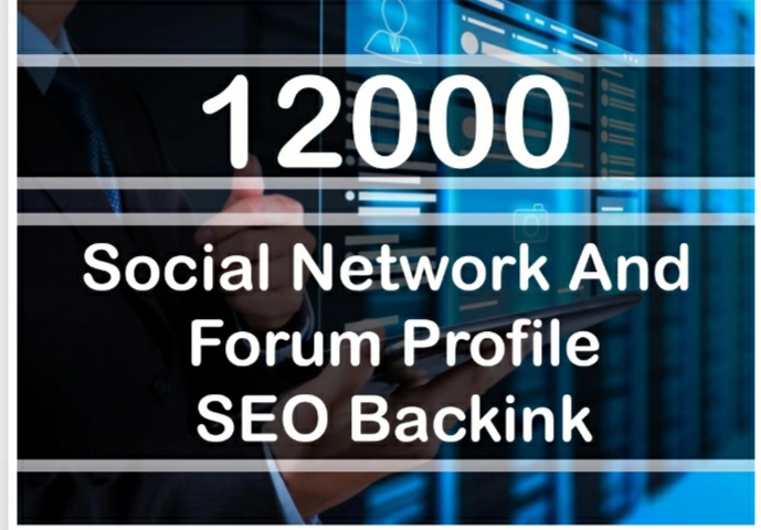 I will make 12,000 social network and forum profile SEO mix links