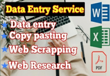 I will do Data Entry, Lead Generation, PDF to any convert in any sheet in 24 hour with 100% accuracy