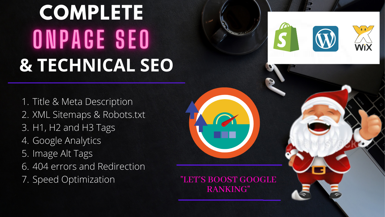 I will do Technical Complete On-page SEO for WordPress, Wix and Shopify Website