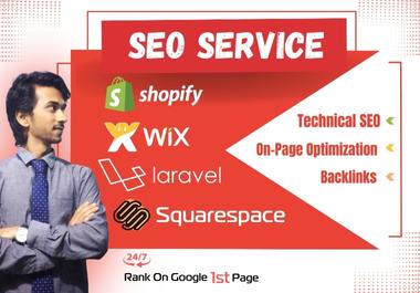 Onpage SEO for Shopify, wix, Squarespace, laravel ...