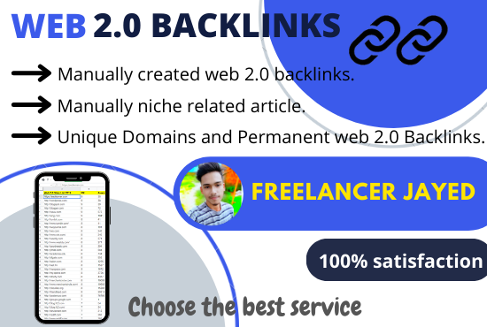  High quality 30 web 2.0 homepage SEO backlinks