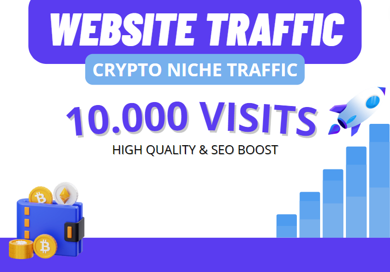 10.000 Crypto Niche Traffic for your Website - High Quality Traffic & Great for Ranking