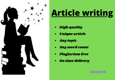 I will write high quality unique content related to any topic