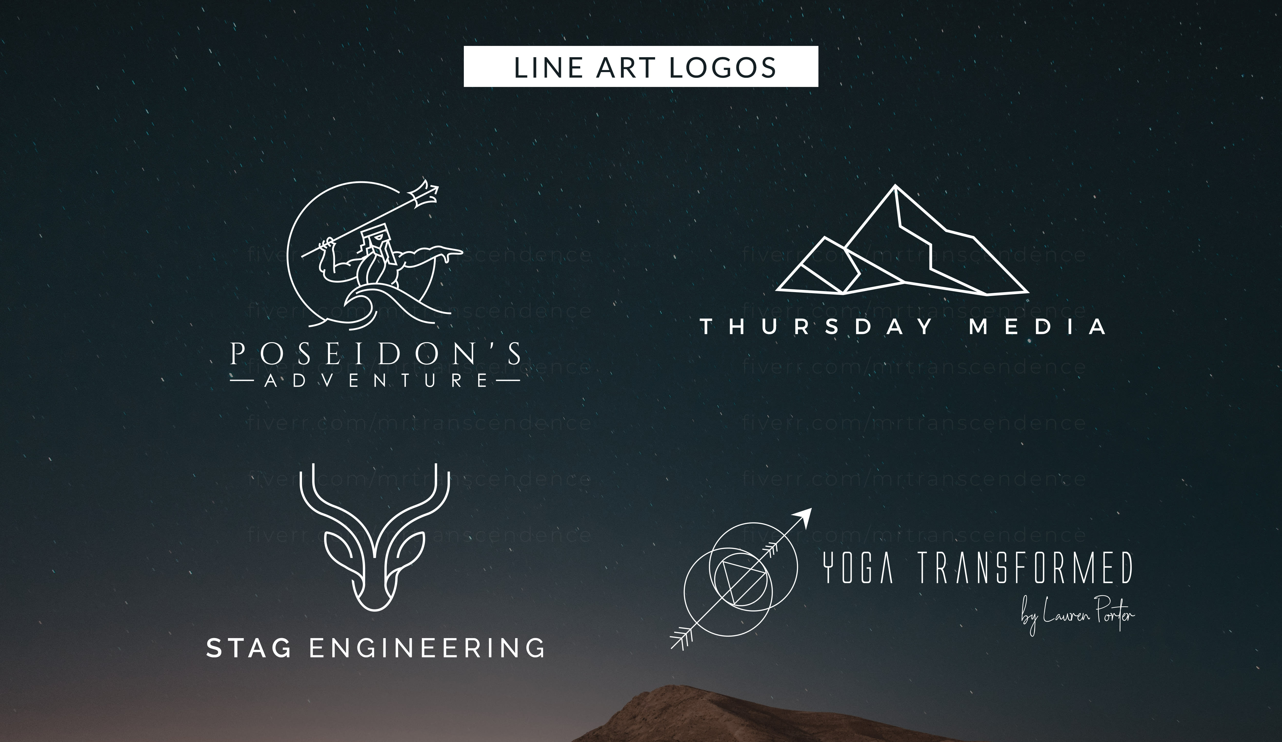 I will do modern logo, line art text or badge logo design
