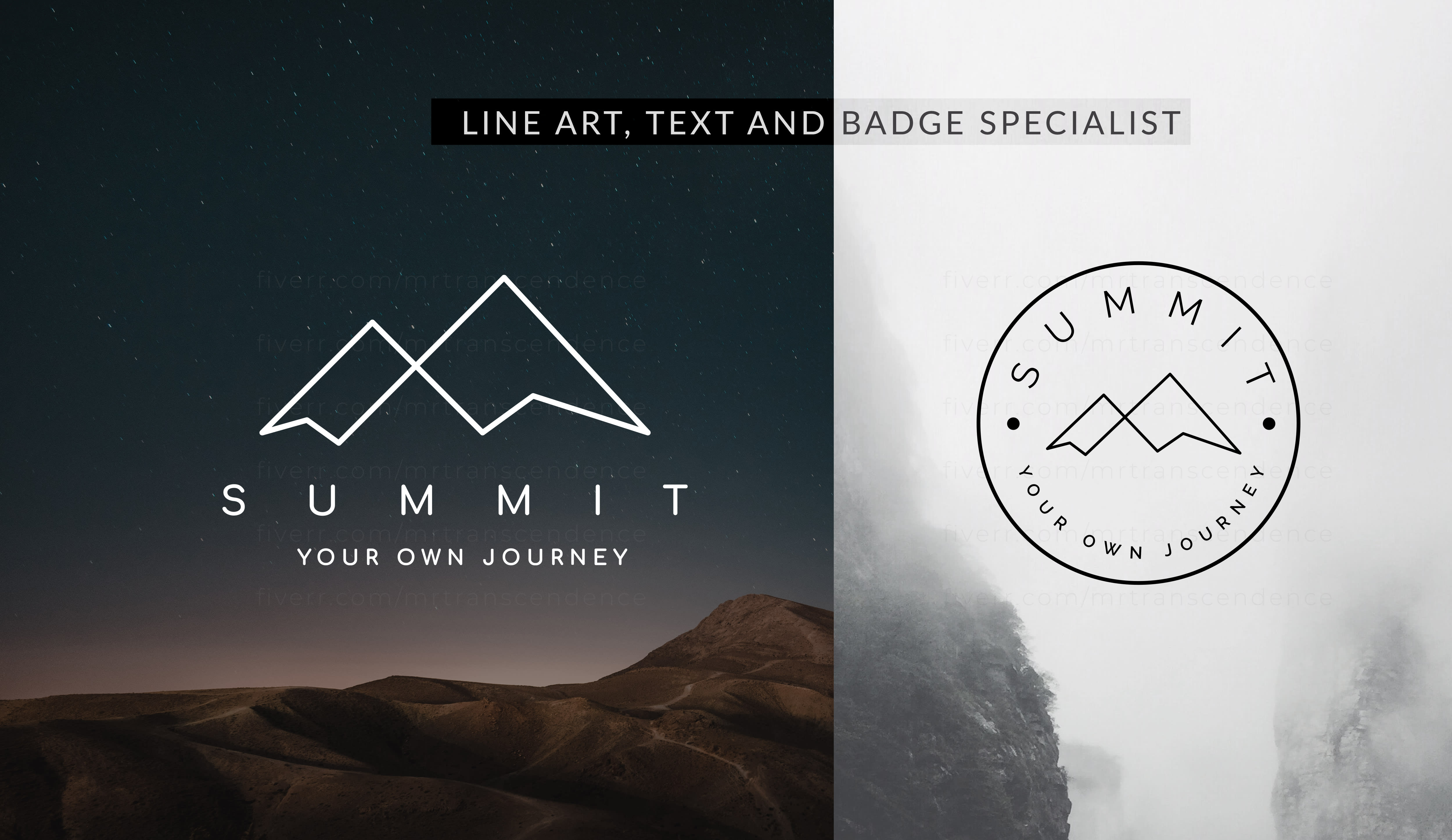 I will do modern logo, line art text or badge logo design