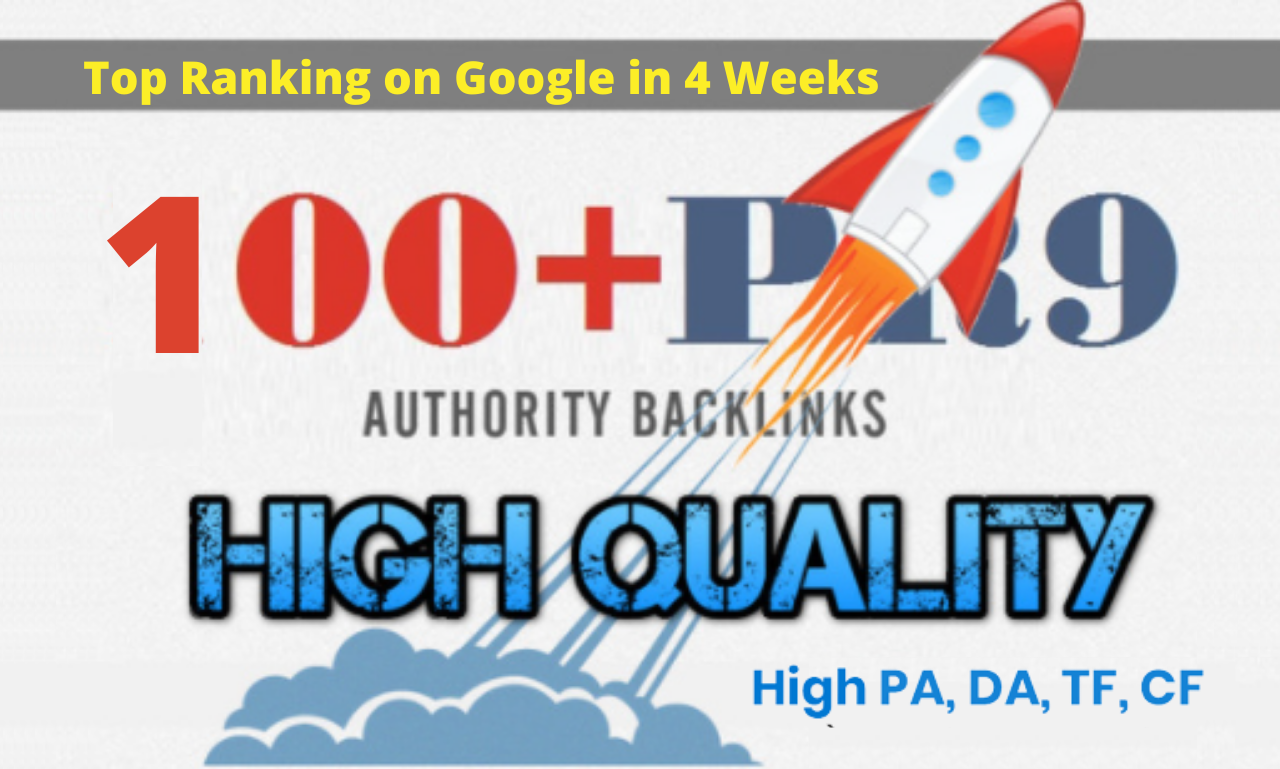 100 Diversified DA 80+ / DR 90+ (Tier 1) SEO Backlinks to boost google ranking on 2022