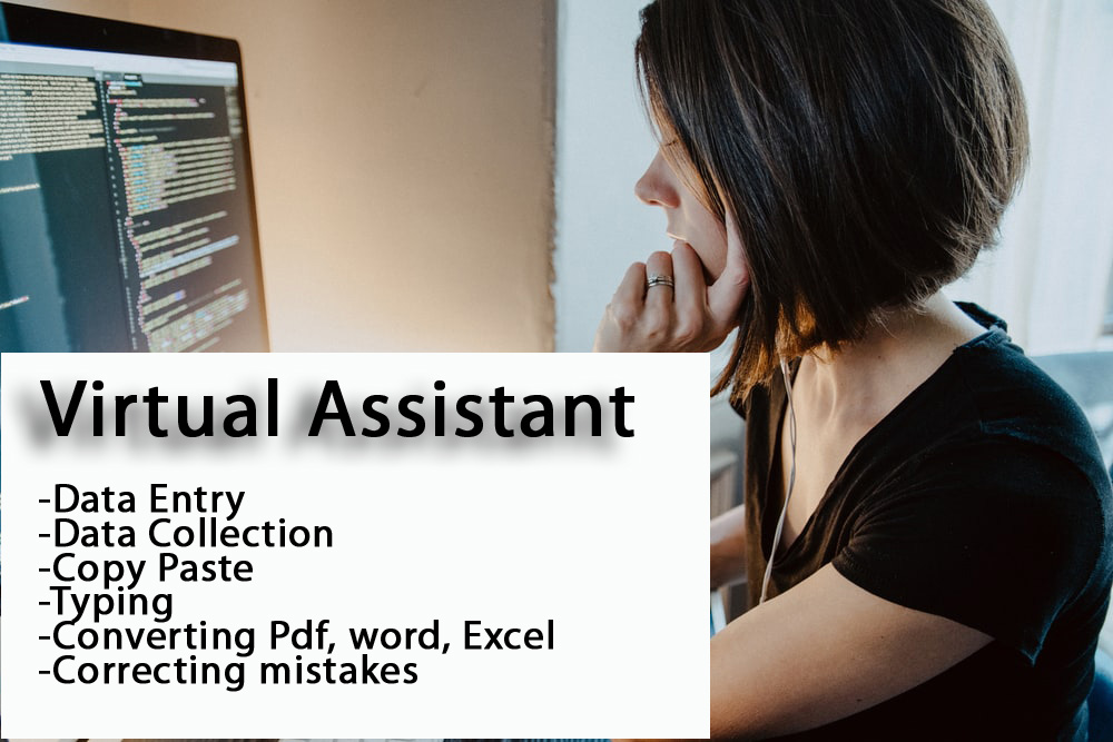 I will do data entry, copy paste, web research, co...