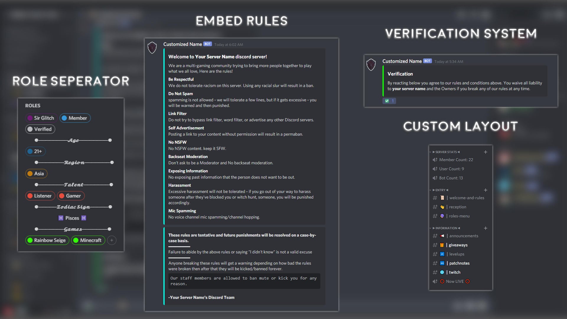 I will setup a discord server for your NFT. DAO and community 