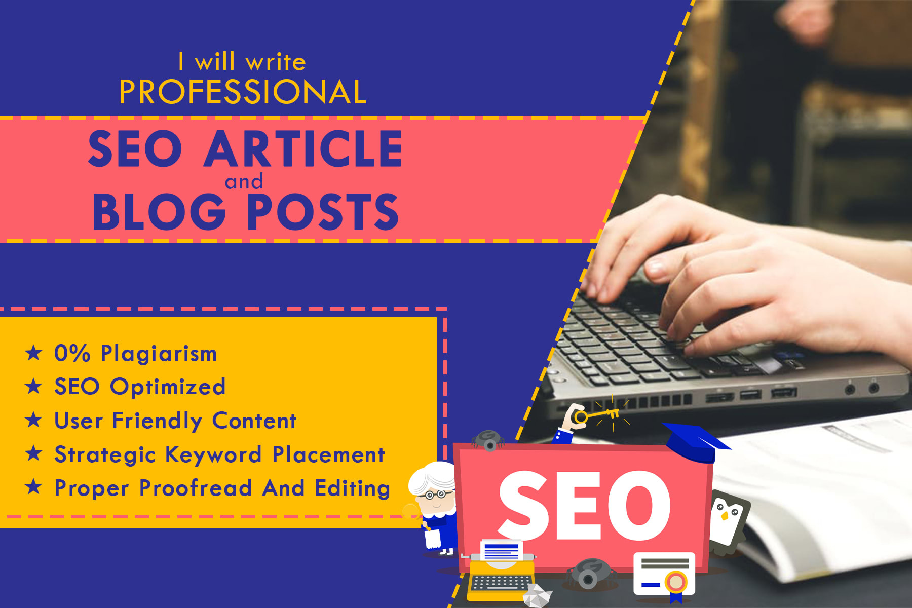  I will do killer SEO content writing for blogs and websites.