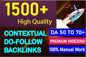 I will create 1500+ Contextual, High Quality, Dofollow, SEO Backlinks with high DA