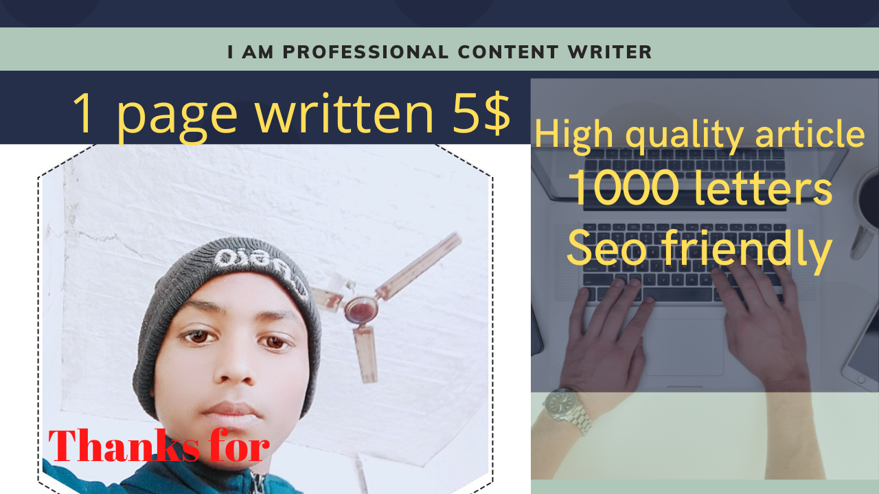 I am a professional content writer 