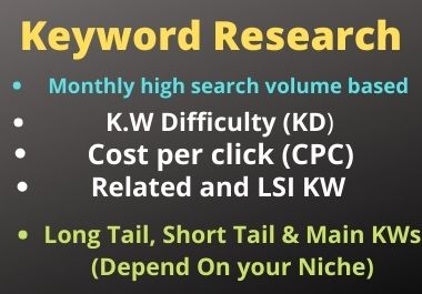 I will run SEO keyword research for your niche or bus...