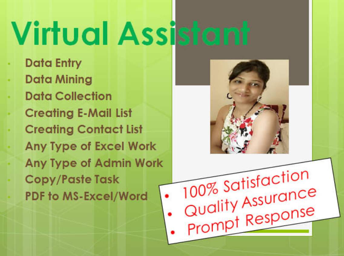 I will do Perfect Data Entry, Web Search, Typing or Copy Paste task