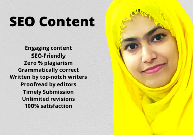 I will write a high quality 1000 word SEO content or blog 