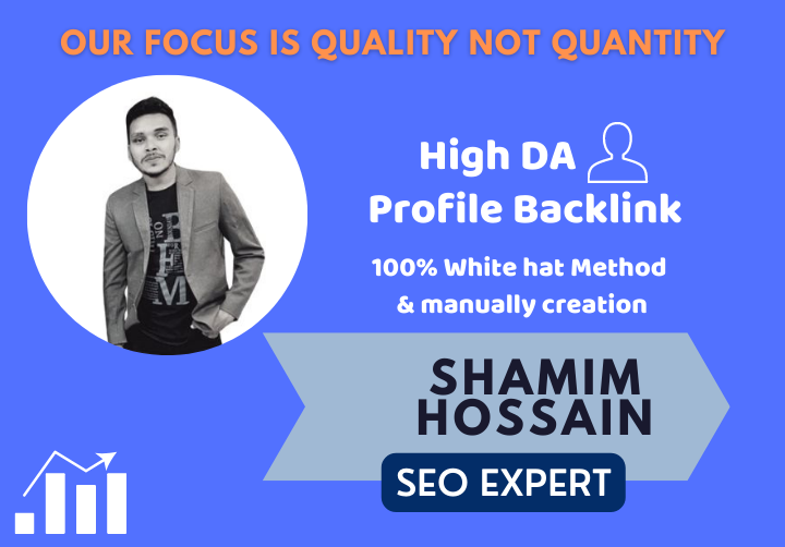 Manually created 100 high quality SEO profile backlink