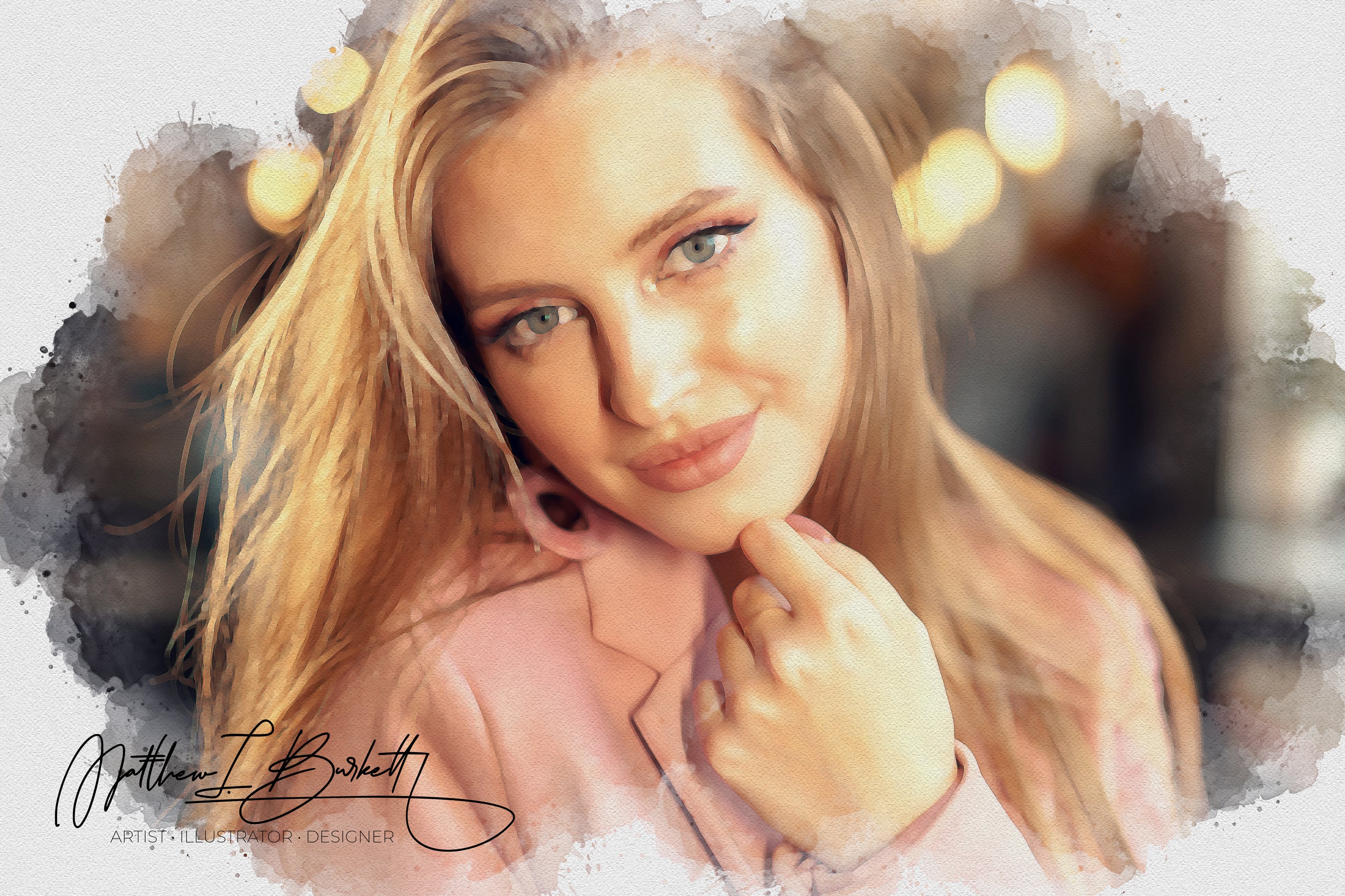 Customizable Digital Water Color Painting - Any Photo