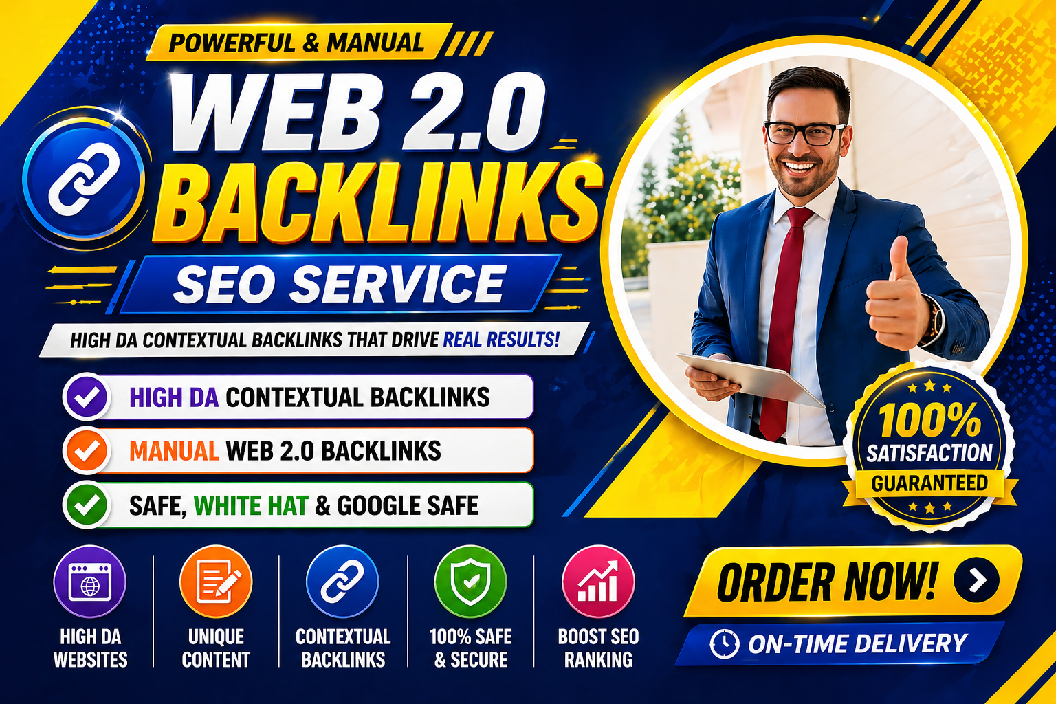 Hot Offer Manual Web 2.0 High Quality Do-follow backlinks for website Ranking