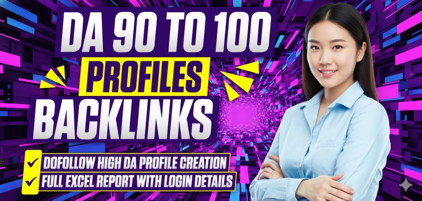 I will boost your SEO with 150 high authority profile Backlinks DA 70 to 90+ Trusted Domains